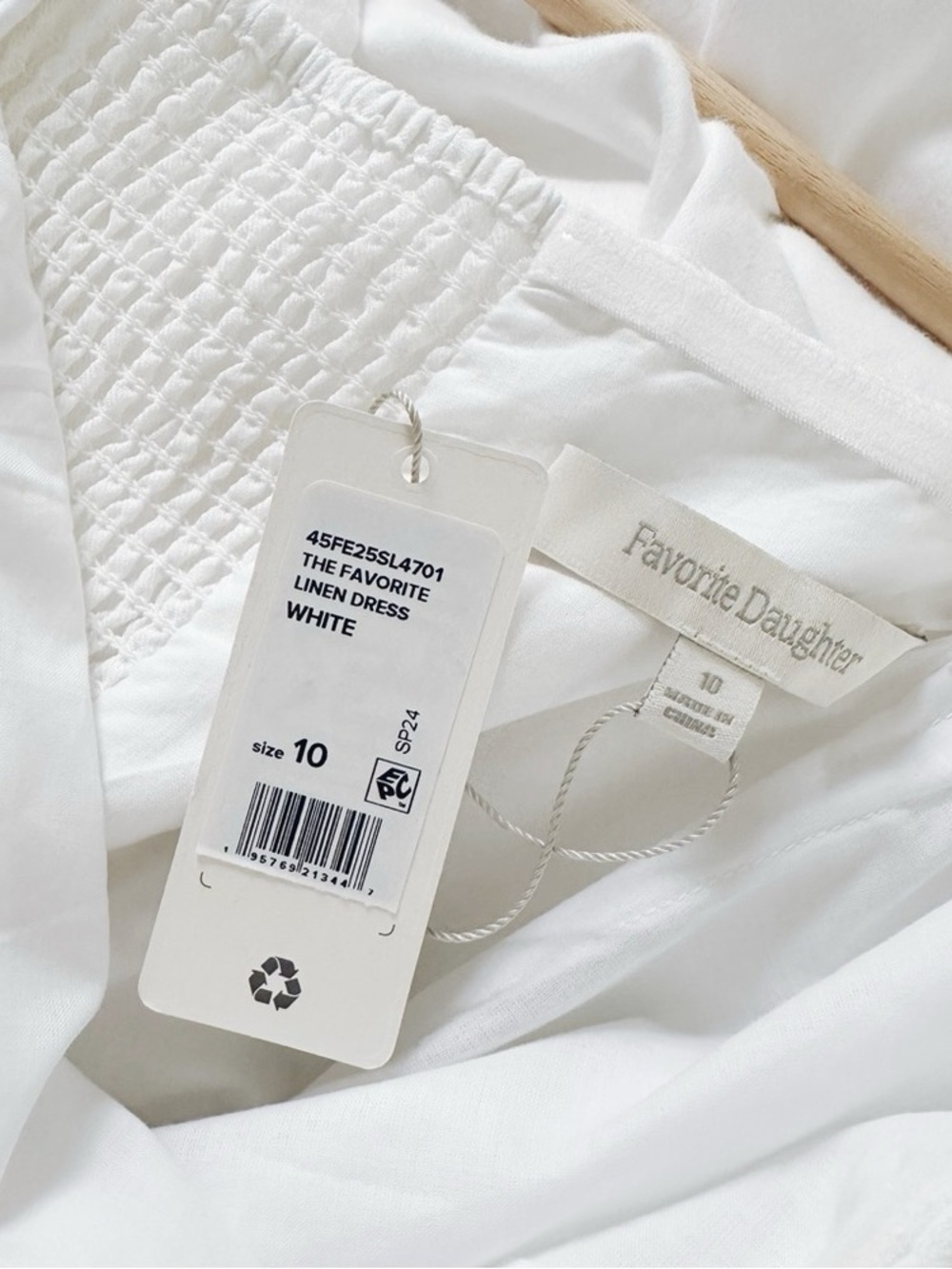 NEW Favorite Daughter The Favorite Linen Dress White - Picture 14 of 15
